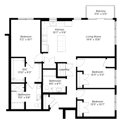 a floor plan of a house with an open floor plan